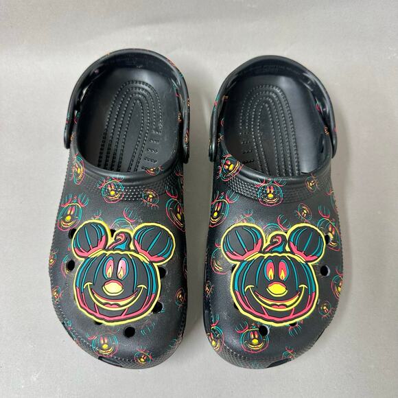Crocs Disney Mickey Halloween Glow In The Dark Classic Clog Womens size 9 Mens 7 - Picture 3 of 16